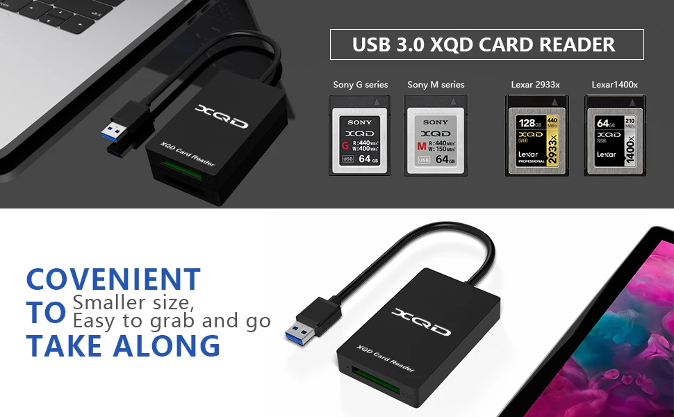 Lettore Di Schede USB-C XQD 5 Gbps – Adattatore Per Lexar E Sony, Compatibile Con Android, Windows, Mac E IPhone 15/16/17