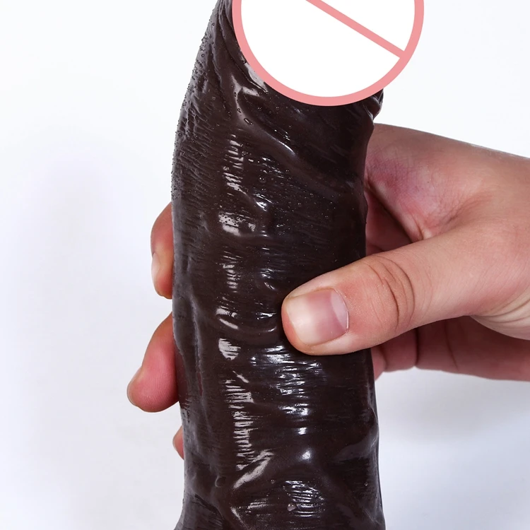 Sex Toy Insertable 7.87 Inch Artificial Africa Huge Big Huge Black Thrusting Dildo Xxl Realistic Silicone Penis for Woman