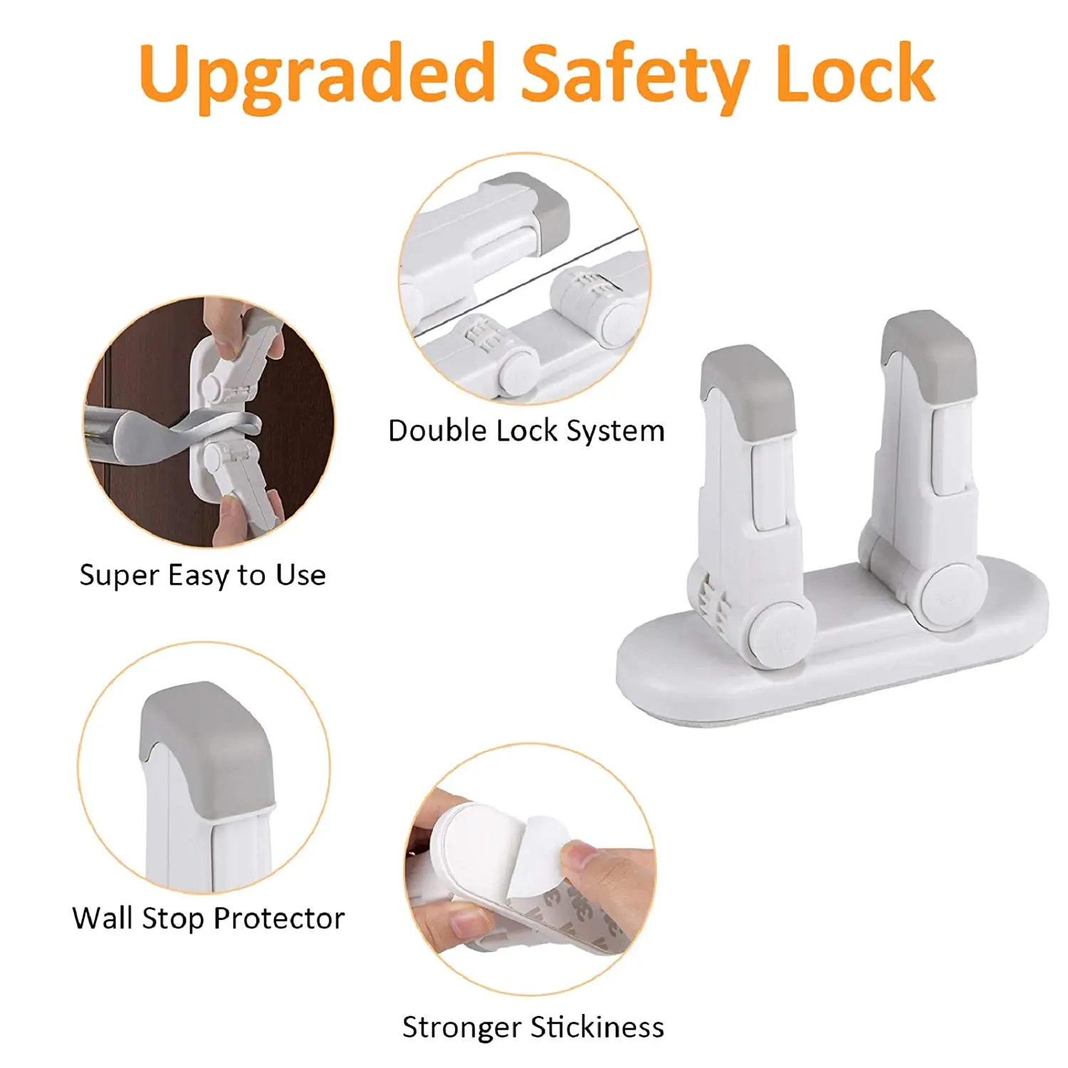Sliding Doors Lock Door Lock,Baby Safety Child Proof Door Lever Lock