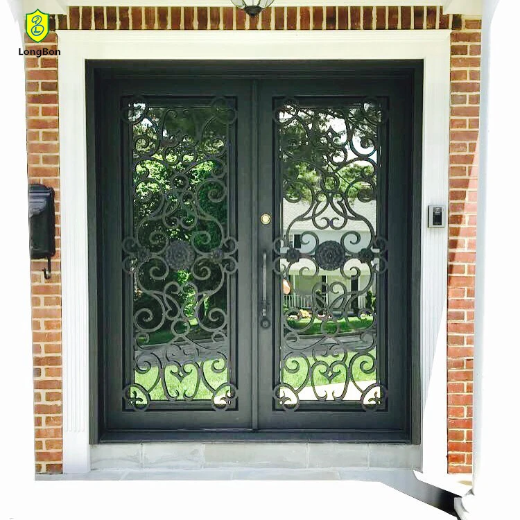 Exceptional Hand Forged Iron Door Celtic Inspired Carvings Exterior for Irish Style Abroad Homes Cultural Charm Strength