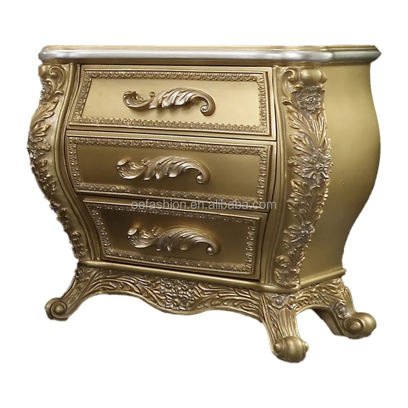 Oefashion Customized Italy Rococo Home Bedroom Furniture Luxury Solid