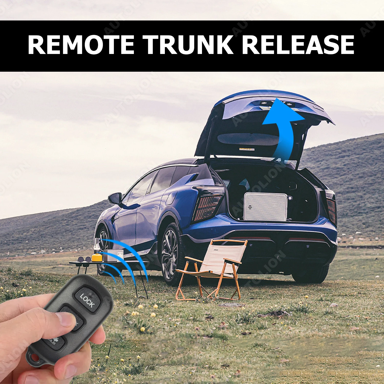 Auto Alarmsysteem, Universele Auto Alarm Beveiligingssysteem Keyless Entry met 2 Afstandsbedieningen Sirene