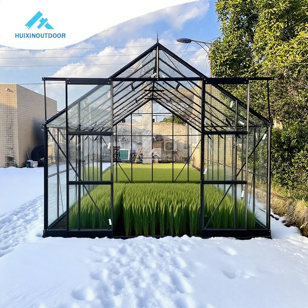 NEW Design Unique Multi Span Greenhouses Easily Assembled Orangery Garden Glass Greenhouse