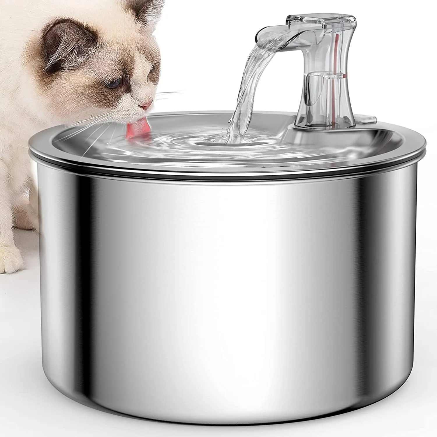 best cat water fountain 2016 PawsPik SS-01 Stainless Steel Cat Fountain, 108.2-oz