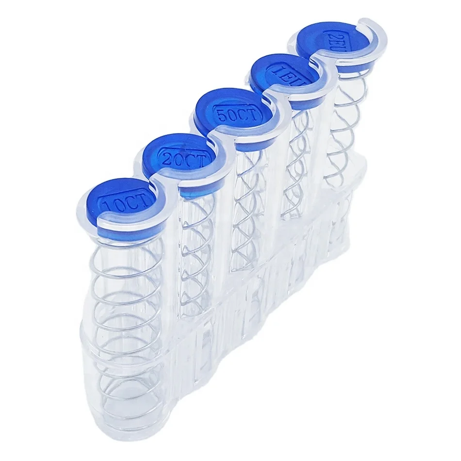 Заводская оптовая продажа коробка для управления классификацией монет евро цилиндрическая пластиковая с 5 отверстиями