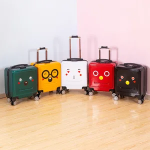 The New Cartoon Robot Smiley Face Children Trolley Case Password  Luggage Suitcase