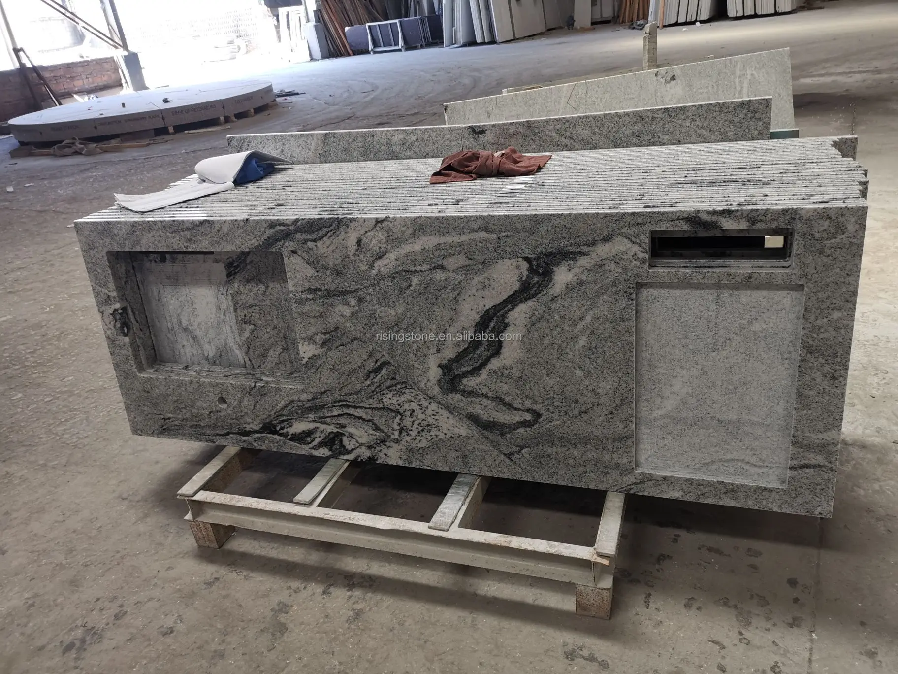Countertop Cladding Natural Granite Kitchen Countertop Wall Cladding Paver Side Stove ...