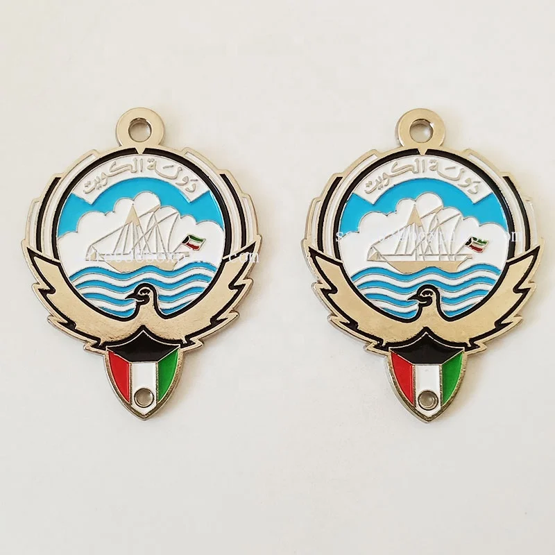 Factory Price Extant Mold Soft Enamel Double Side logo Kuwait Metal Tags