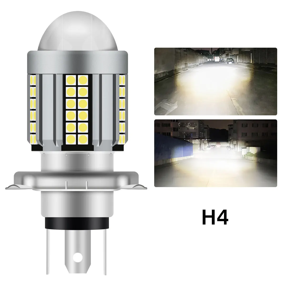 Ruiandsion Ampoule LED BA20D Moto 6V – 5730 12SMD Super Lumineuse 6000K Blanc – Faisceau Haut/Bas