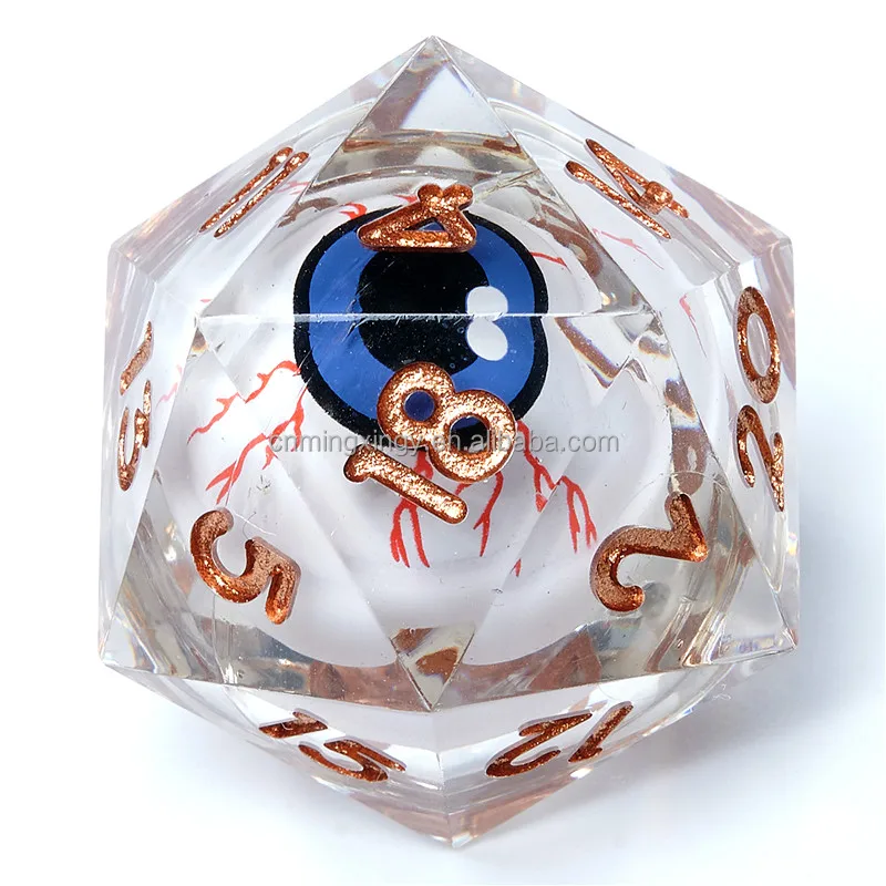 New Liquid Core Dice Set Dnd Polygonal Resin Dice Rolling Rpg Dungeon