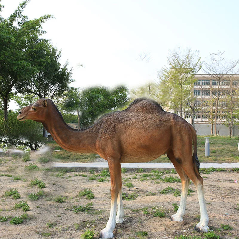 Manufacture Custom Ramadan Realistic Simulation Large Animal Sculpture Garden Ornaments Fiberglass Life Size Camel Statue