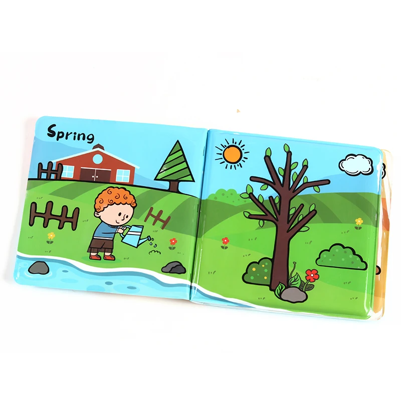 Детская тканевая книга с принтом для ванной