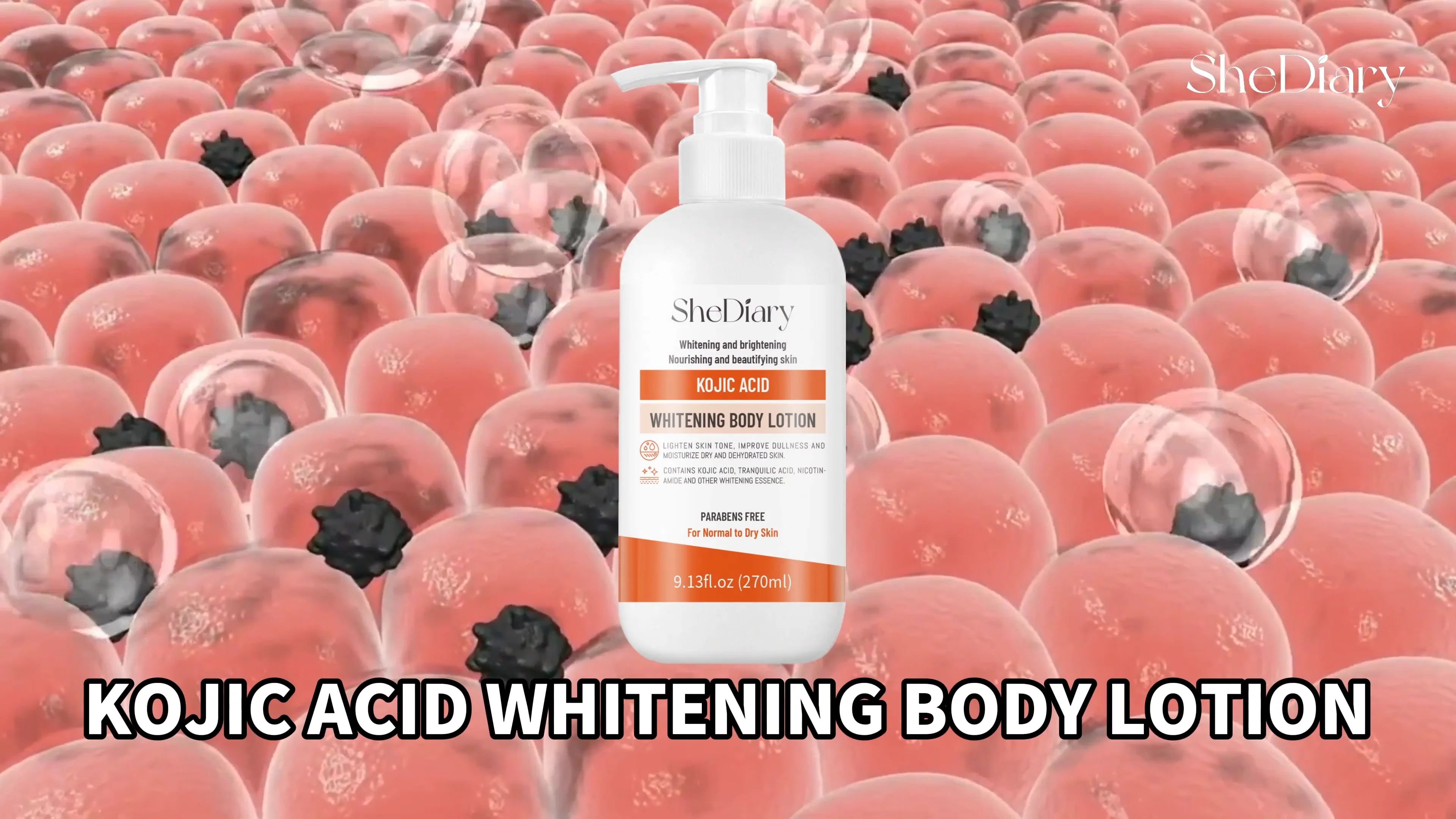 Shediary Organic Dark Skin Brightening Whitening Body Lotion Containing