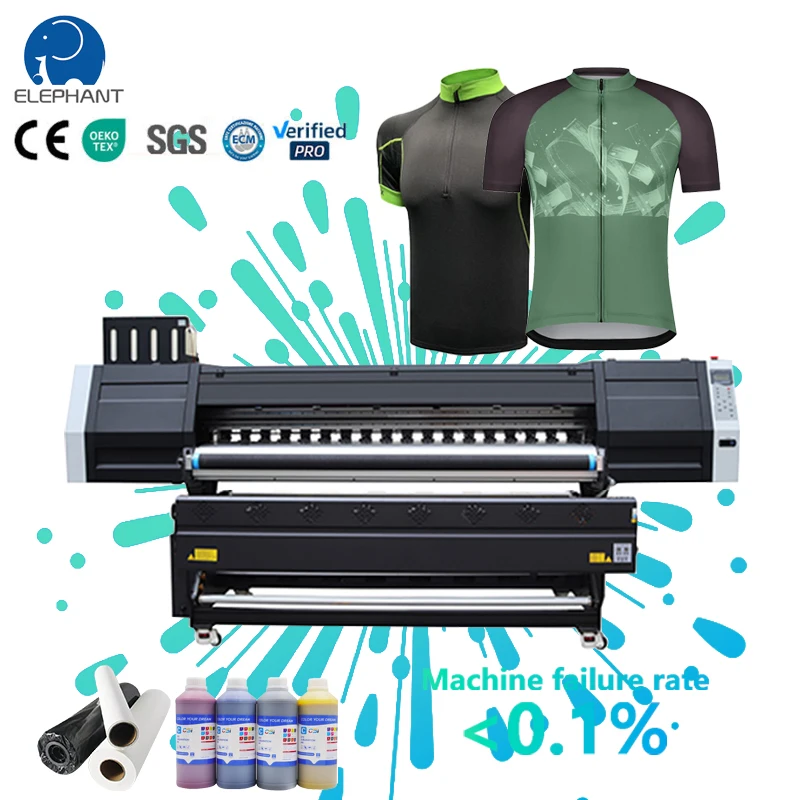 Basketball Clothes Jersey Printing Sublimation Printer L1903 Three Printheads I3200 1.83m Sublimation Printer Machine