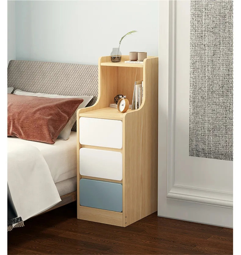 QinWenYan Comodini Camere da Comodino Ultra-Stretto Mini Piccolo Simple  Simple Modern Minimalist Bedroom Deposito Cabinet per Casa (Colore :  Grigio, Size : 66x30x25cm) : : Casa e cucina