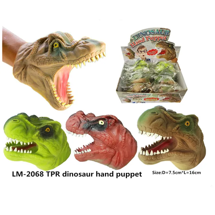 Производитель ролевых игр мягкая пластиковая игрушка для пальцев TPR Животное Динозавр ручная кукольная