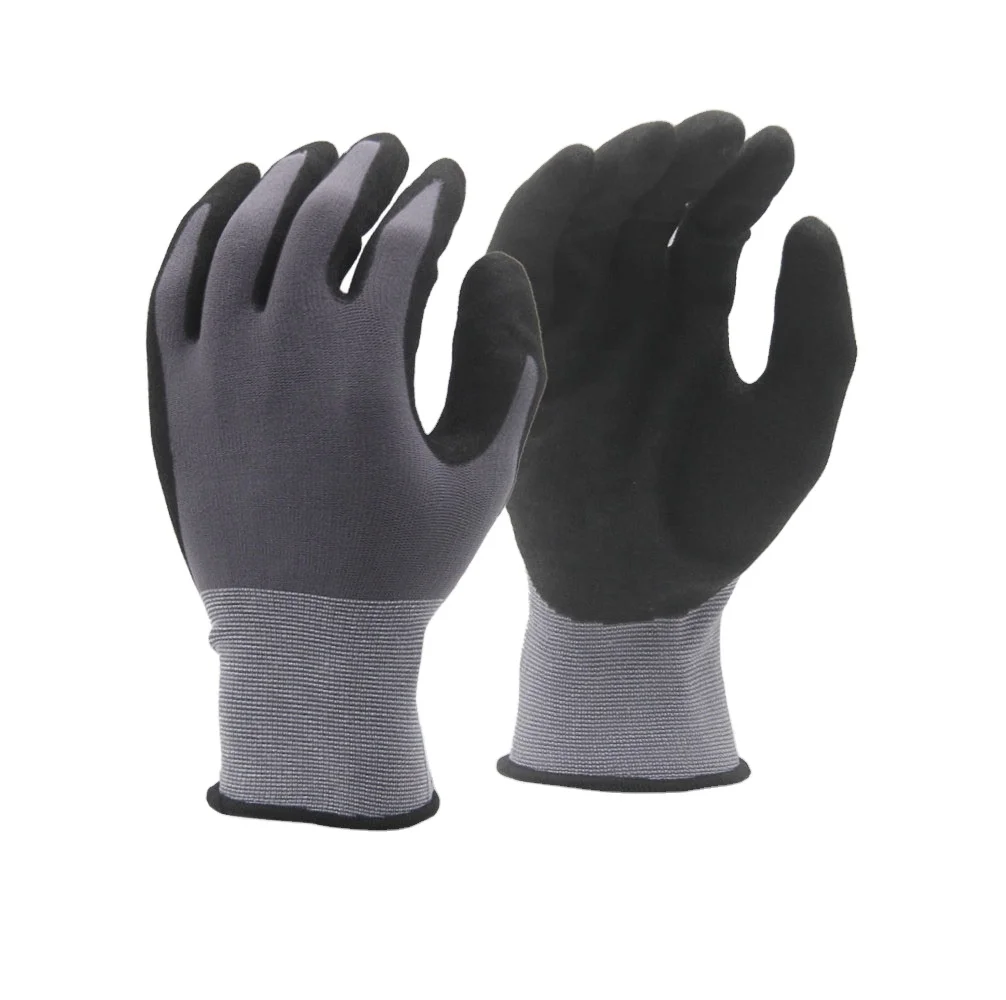 1 Pair Safety Work Gloves Nitrile Automotive Assembly Gloves Garden Gloves 