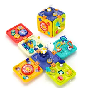 EPT 6 in 1 Baby Activity Cubes Multi-function Montessori Sensory Learning Toys for Kids Early Educational