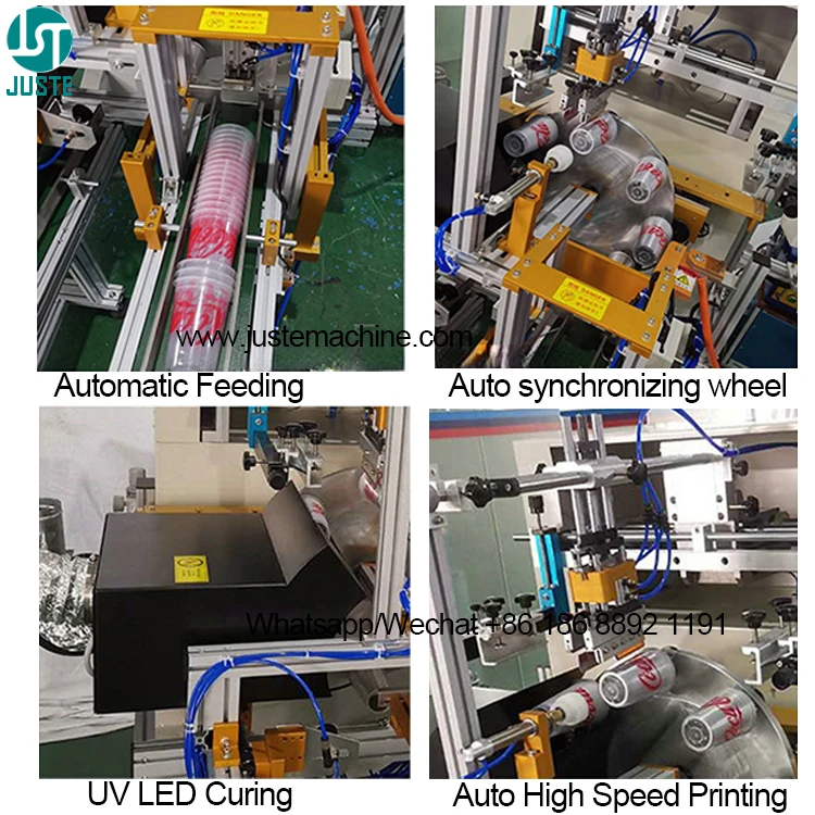 Paper Cup Silk Screen Printing Machine Full Automatic Loading Pet Pp Cup Screen Printer For