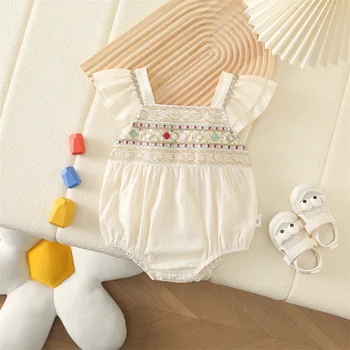 Baby's romper onesie baby Summer thin sleeveless baby girl triangle rompers summer clothing