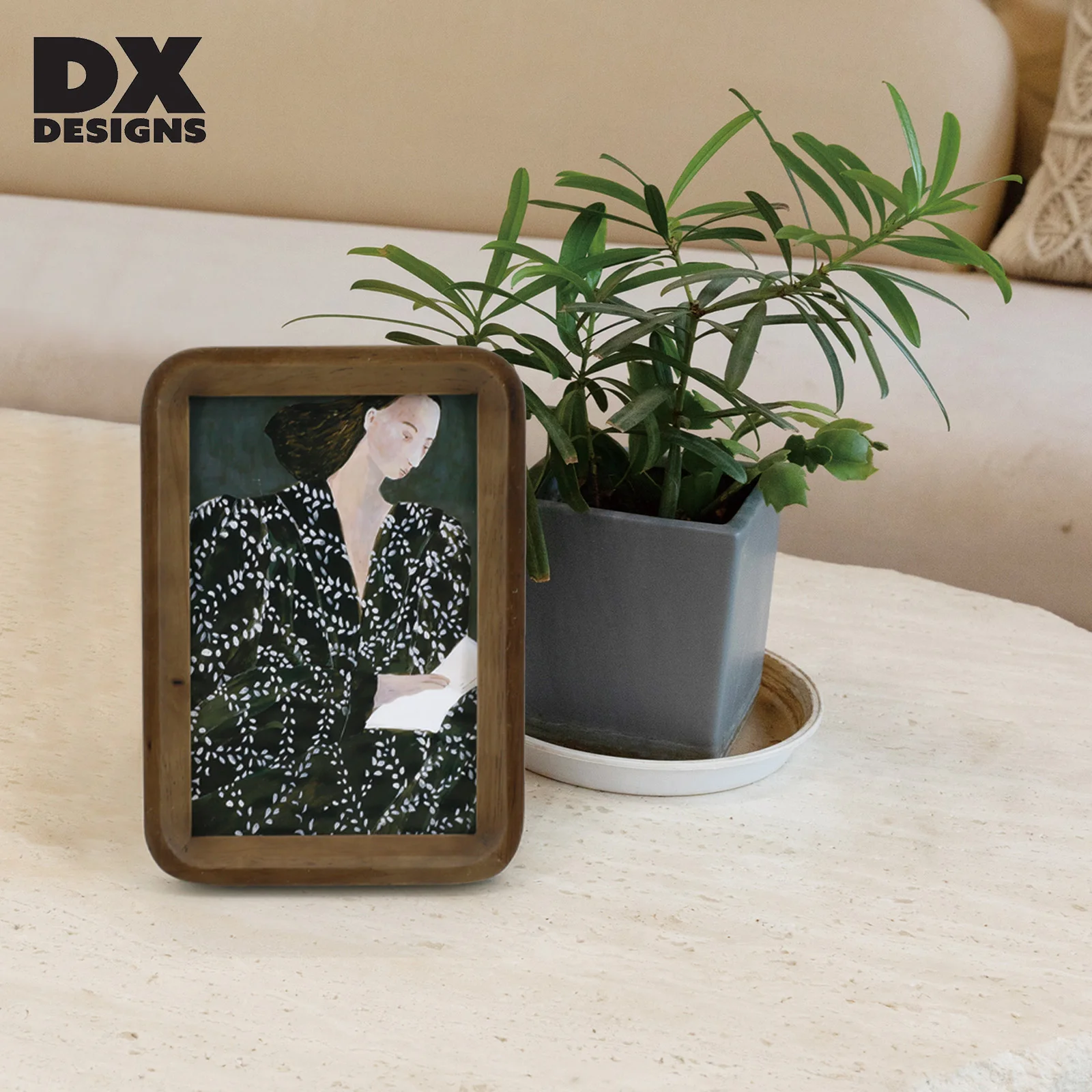 DX Designs Fashion Wooden Picture Rectangular Frame Photo Frame Natural Display Home Decoration