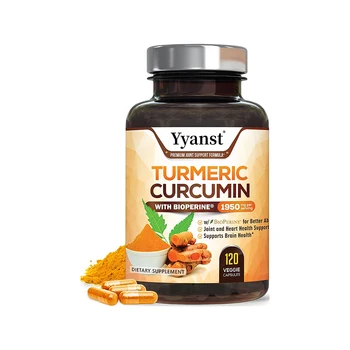 OEM/ODM Organic Turmeric Root Capsules with 95% Curcuminoids Supports Joint Heart Brain Health Turmeric Capsules