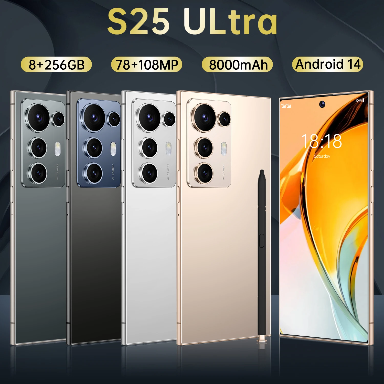 C25 Ultra 5G Android Smartphone - 108MP Camera & 7.3 Inch Screen
