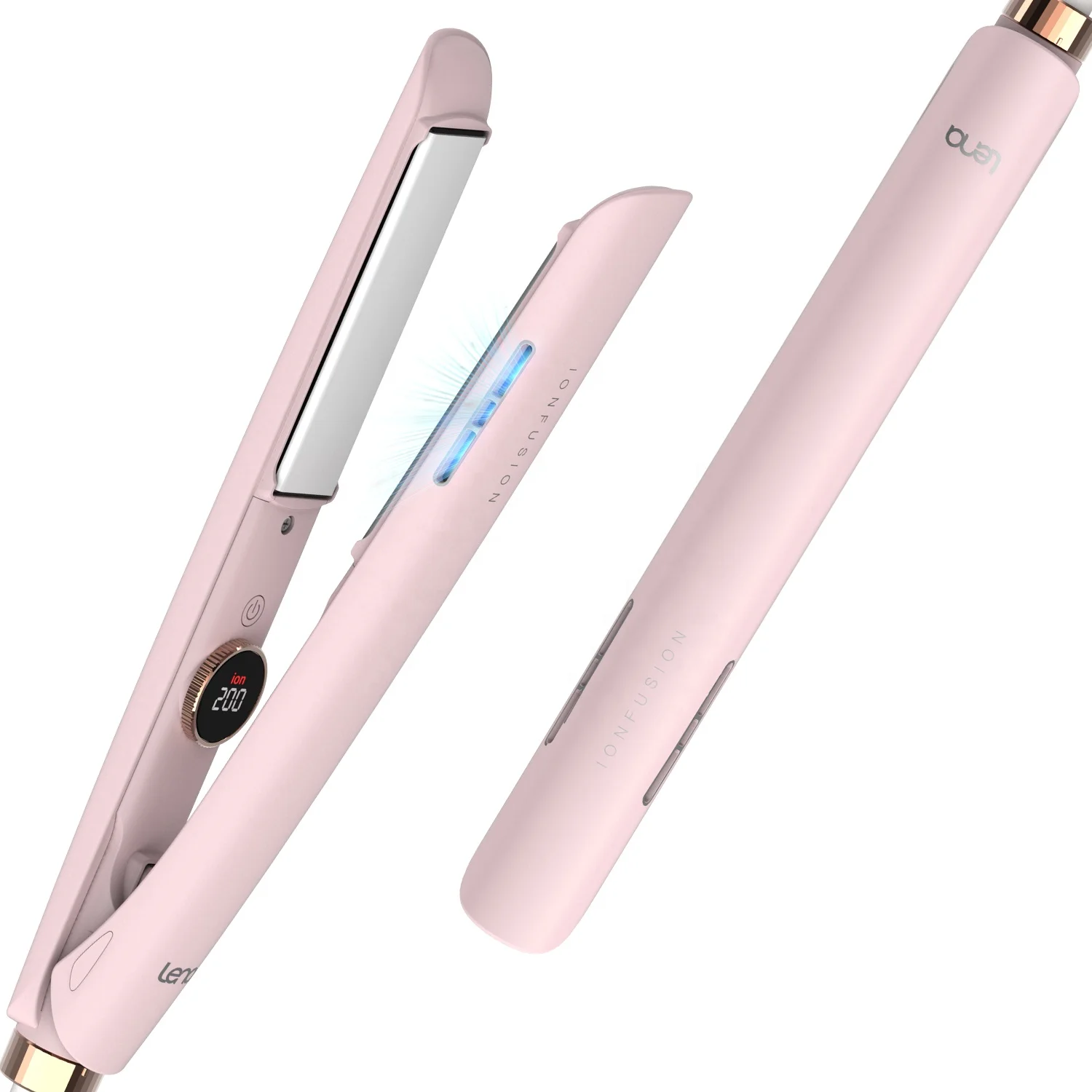 Lena Pink Hair Straightener LENA H2S Wide Hair Straightener/Flat Iron – LENA HAIR main image 2