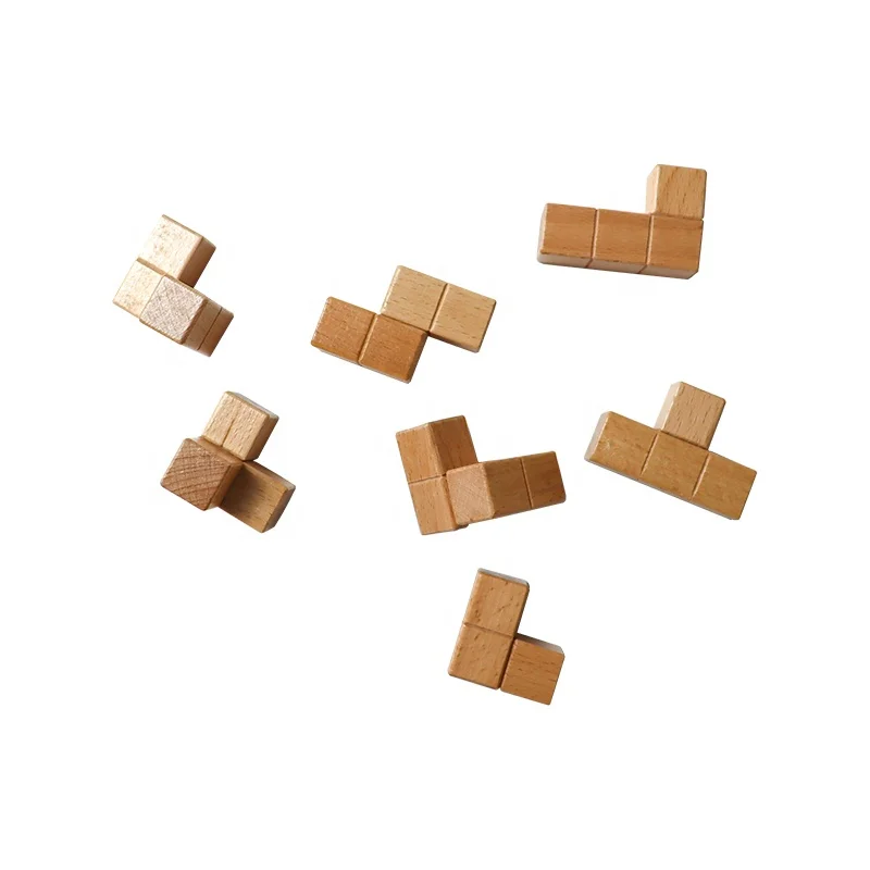 C01204 3D 3x3x3 cubo mágico rompecabezas de madera rompecabezas de