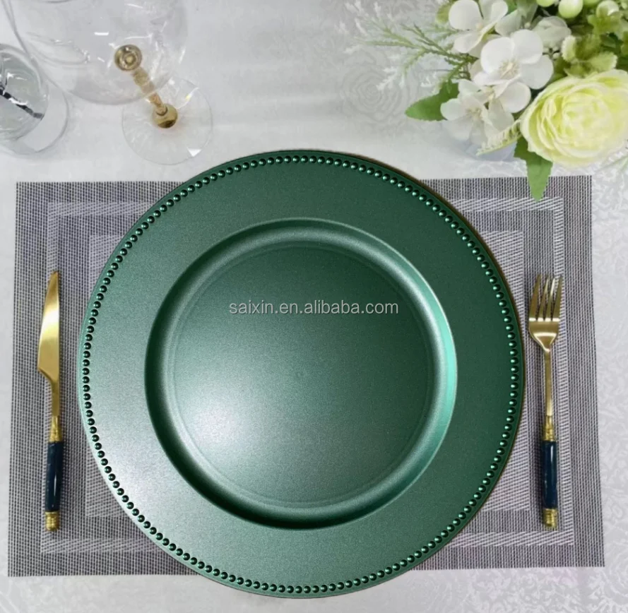 Ztp059 Factory Wholesale Cheap Various Colors Plastic Charger Plates