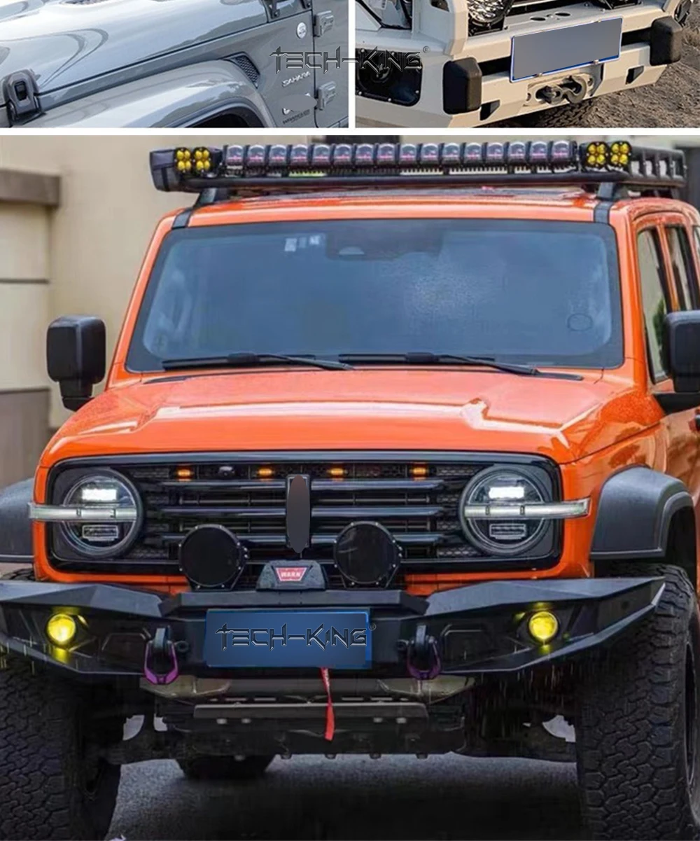 TECH-KING 7 inch led headlight 12V24V Super bright white car SUV ATV truck boats wrangler LED laser lens work light spot lights