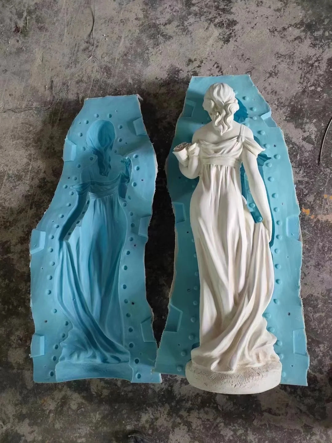 Concrete Lady Statue Latex Molds Concrete Statue Silicone Mould Woman
