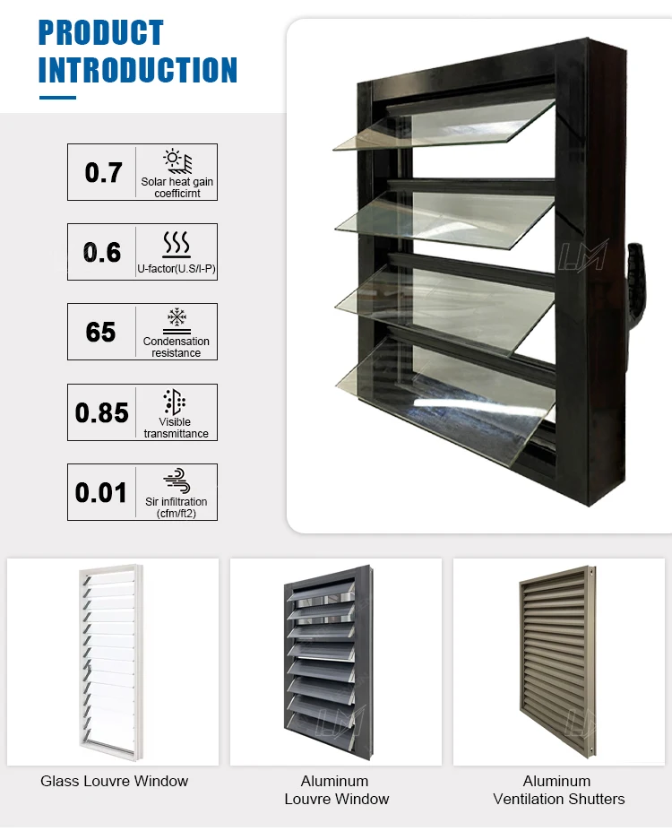 Horizontal and Vertical Louvers Modern Style windows Aluminum Louver ...
