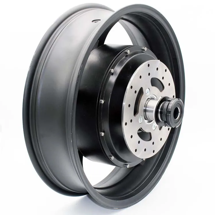 8KW 17Inch 72v Concave BLDC Brushless Hub Motor with Disc Brake High Speed  1800rpm for Electric New Energy Car Model XH135