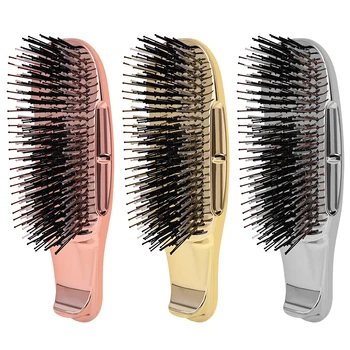 Plastic Wigs Hair Extension Personalized Logo Salon Care Electroplate Color Changing Magic Detangle Hair Brush for Wet Hair