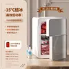 Bc-25l plateado, mecánico, refrigerado con congelador, doble puerta.