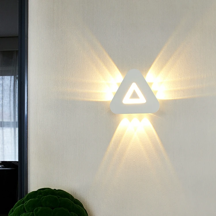 Modern Minimalist Triangle Shape LED Wall Lamps Nordic Style Outdoor Wall Lamps Living Room 12W AC85-265V Simple Fancy Lighting