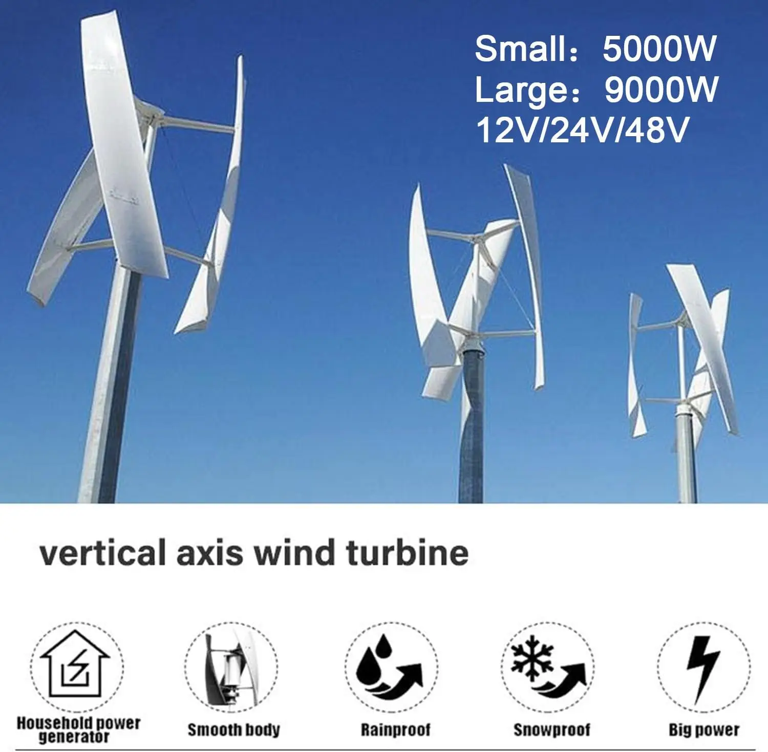 5kw 8kw 9kw Home Wind Turbine System Use Wind Power Turbine Generator Solar Wind Turbine Buy