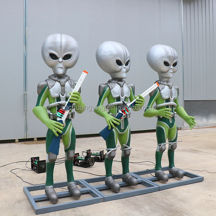 Science and Technology Museum Life Size Animatronic Alien Model