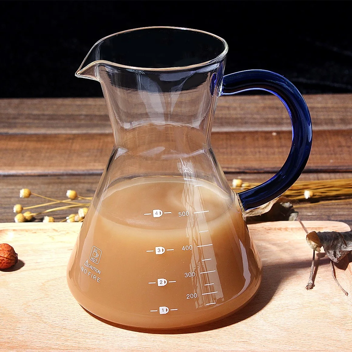 Eco-Friendly Pour Over Coffee Maker Set Includes Apace Living Filter Coffee Measuring Cup Cork Elegant Coffee Dripper Glass Jug