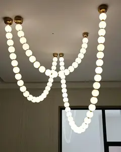 ECOJAS Luxury Glass Chandelier for Hotel Lobby Super Market Wedding Hotel New Design Large Pendent Light