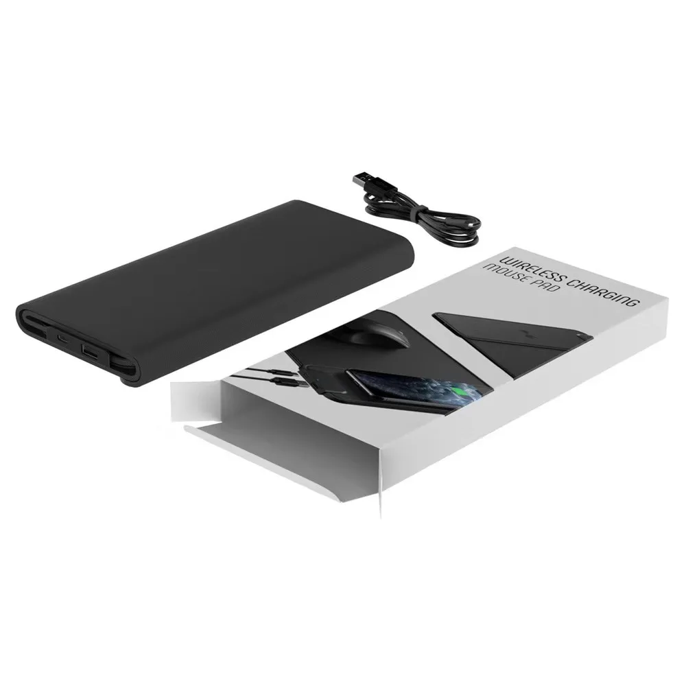 Recycle Foldable Wireless Charger Mouse Pad 2 in One 15W Foldable With 5V 2A USB C Ports for Mobile Phone Fast Charging Mousepad