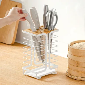 Practical Hollowed-out Home Kitchen Supplies Multi-purpose Shelves Vegetable Storage Knives Tool Holders Precision-Made High