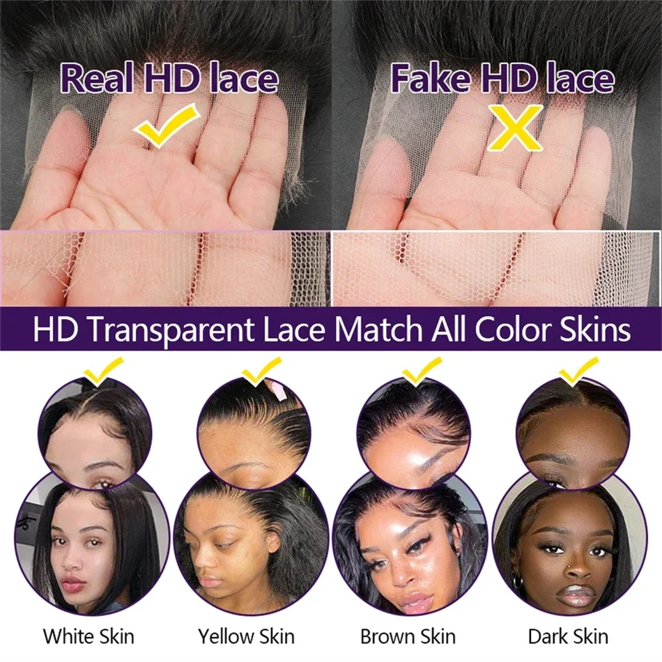 Perruque frontale en dentelle ondulée profonde orange gingembre perruques de cheveux humains en dentelle frontale transparente HD cheveux bouclés colorés_voghion.com