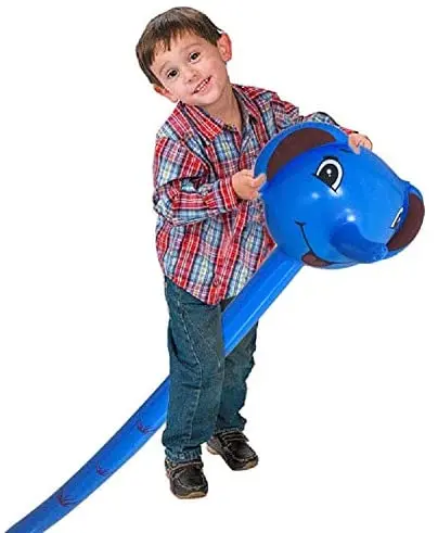 Safri Animals Inflatables on a Stick PVC/Plastic Party Toys with Sound-Tiger Zebra Giraffe Elephant Inflatable Animals
