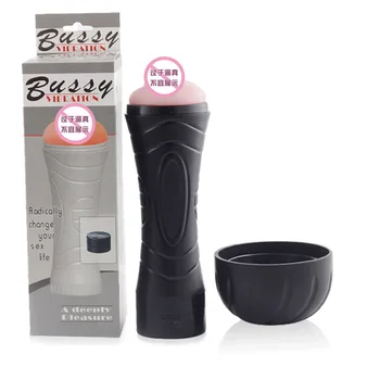 Hot sale sex toys electronic artificial masturbation cup realistic silicone vagina vibrating pussy masturbator for man