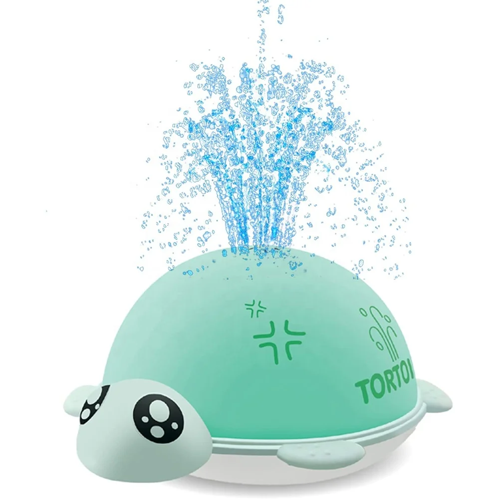 Baby Bath Toy Spray Water Tortoise Shower Induction Light