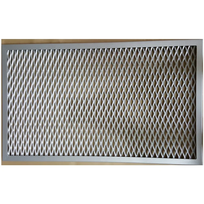 V Type Frame Aluminum Expanded Metal Mesh Facade Panel Support System Perforated Welded Wall Wall Professional Processing
