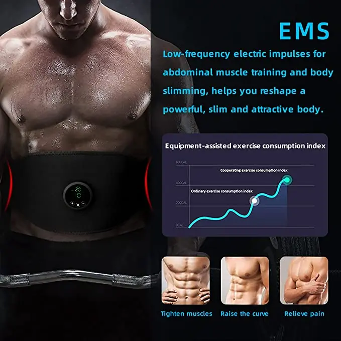 Ems Sculpting Machine Belt Abdominal Ems Muscle Stimulator Slimming