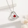 Collana con zirconi rossi